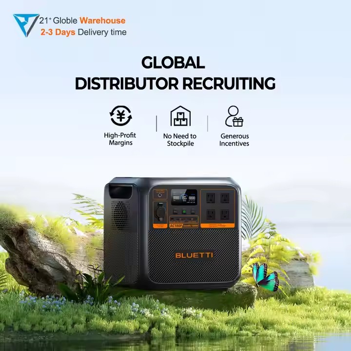 Portable Power Station - Bluett=i Draagbare Zonnegenerator AC180P 1800W Draagbare