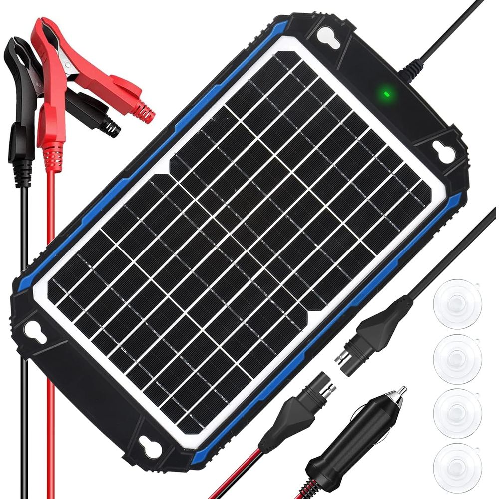 Solar Panel - Waterdichte 12W 12V zonnebatterijlader & -onderhouder