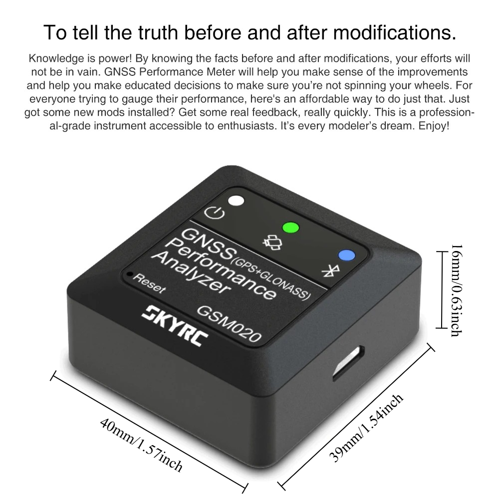 SKYRC GSM020 GNSS-prestatieana - Energy Monitor Meter recensie en prijs